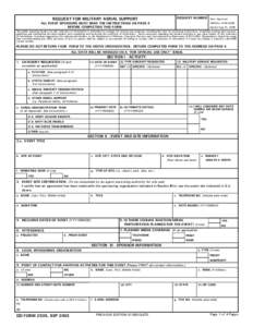 DD Form 2535, Request for Military Aerial Support, September 2003