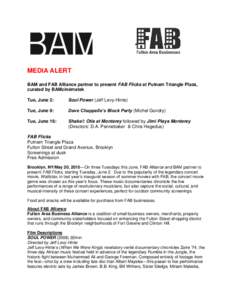 MEDIA ALERT BAM and FAB Alliance partner to present FAB Flicks at Putnam Triangle Plaza, curated by BAMcinématek Tue, June 2:  Soul Power (Jeff Levy-Hinte)