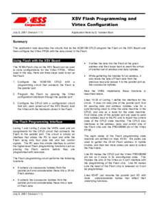 XSV Flash Programming and Virtex Configuration July 5, 2001 (Version 1.1) Application Note by D. Vanden Bout