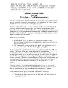 Microsoft Word - Winter fire safety tips from the Trinity County Fire Chiefs Association.doc