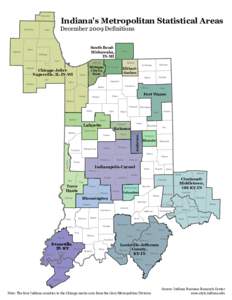 Indiana Metropolitan Statistical Area (MSA) Map
