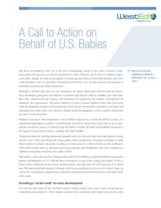 A Call to Action on Behalf of U.S. Babies