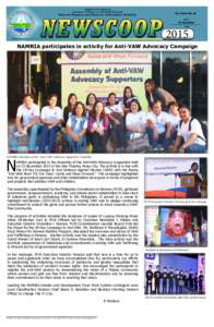 Vol. XXVII NoDecember 2015 NAMRIA participates in activity for Anti-VAW Advocacy Campaign