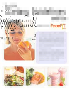 TheDietary Guidelines and You