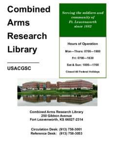 Combined Arms Research Library ____________ USACGSC