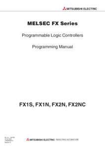 MITSUBISHI ELECTRIC  MELSEC FX Series Programmable Logic Controllers Programming Manual