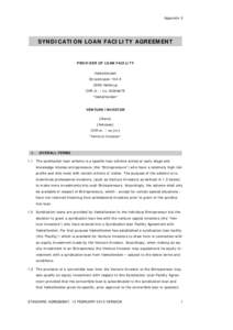 Microsoft Word - Loan Facility Agreement (Rammeaftale) - Appendix 3