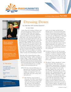 A publication of Mass Humanities  Fall 2009 Dressing Down An Interview with Andrew Bacevich