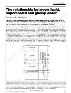 review article  The relationship between liquid,