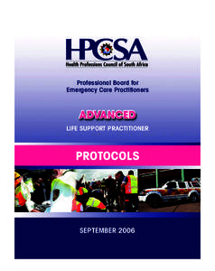 Professional Board for Emergency Care Practitioners LIFE SUPPORT PRACTITIONER  PROTOCOLS