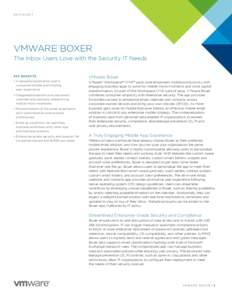 VMware Boxer: The Inbox Users Love with the Security IT Needs