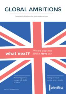 GLOBAL AMBITIONS International business for mini-multinationals The ups and downs of the UK’s EU referendum WHERE DO YOU STAND?