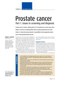 MedicineToday  PEER REVIEWED ARTICLE Prostate cancer