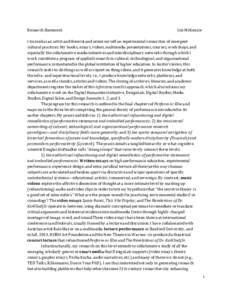 Research	  Statement Jon	  McKenzie	   	   I	  trained	  as	  an	  artist	  and	  theorist	  and	  orient	  myself	  an	  experimental	  researcher	  of	  emergent	   cultural	  pr