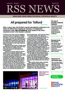 RSS NEWS Volume 40 Number 4  August 2012