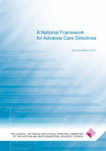 A National Framework for Advance Care Directives S eptem b er[removed]
