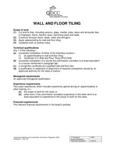 PART 1—AIR HANDLING DUCT INSTALLATION LICENCE