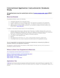 Microsoft Word - International Application Instructions for grad studies webpage