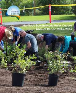 Manitoba Eco-Network Water Caucus  Annual ReportPhoto: Niakwa Trail Rain Garden volunteers, Sept 2015