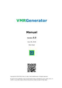 VMRGenerator Manual Version 3.3