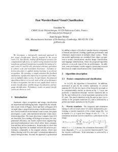 Fast Wavelet-Based Visual Classification Guoshen Yu CMAP, Ecole Polytechnique, 91128 Palaiseau Cedex, France