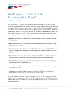 What Happens If the Individual Mandate Is Struck Down? Ian Millhiser March 2012