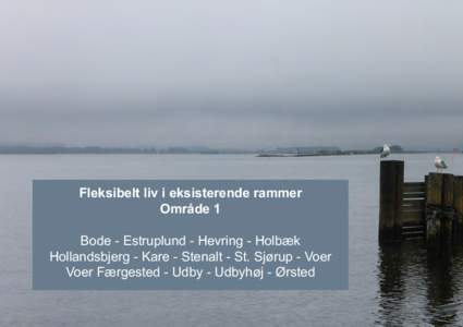Fleksibelt liv i eksisterende rammer Område 1 Bode - Estruplund - Hevring - Holbæk Hollandsbjerg - Kare - Stenalt - St. Sjørup - Voer Voer Færgested - Udby - Udbyhøj - Ørsted