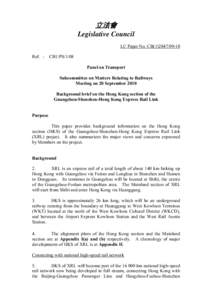立法會 Legislative Council LC Paper No. CB[removed]Ref. :  CB1/PS/1/08