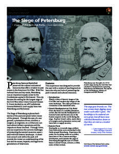 National Park Service U.S. Department of the Interior Natural Resource Program Center Petersburg National Battlefield  The Siege of Petersburg