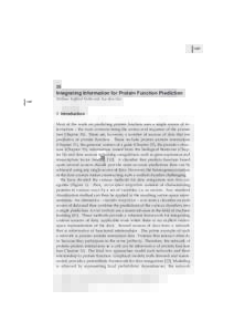 Integrating Information for Protein Function Prediction William Stafford Noble and Asa Ben-Hur