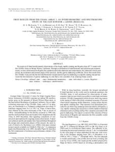 The Astrophysical Journal, 628:439–452, 2005 July 20 # 2005. The American Astronomical Society. All rights reserved. Printed in U.S.A. FIRST RESULTS FROM THE CHARA ARRAY. I. AN INTERFEROMETRIC AND SPECTROSCOPIC STUDY O