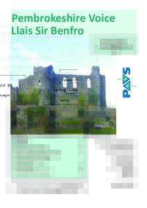 Pembrokeshire Voice Llais Sir Benfro Issue / Rhif 69 Spring / Gwanwyn 2016