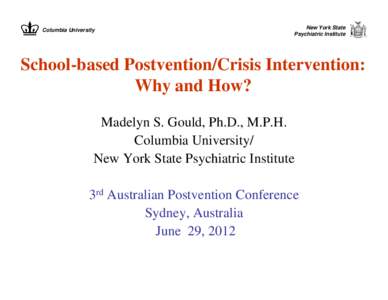 Microsoft PowerPoint - Gould Australian Postvention PLENARY revised.ppt [Compatibility Mode]