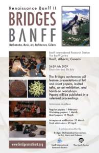 Renaissance Banf f II  Mathematics, Music, Art, Architecture, Culture Banff International Research Station The Banff Centre