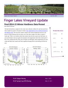 Finger Lakes Grape Program  April 16, 2015 FinalWinter Hardiness Data Posted Hans Walter-Peterson