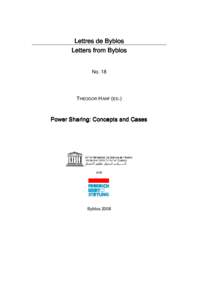 Power Sharing: Concepts and cases