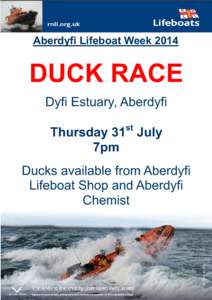 Aberdyfi Lifeboat WeekDUCK RACE Dyfi Estuary, Aberdyfi st