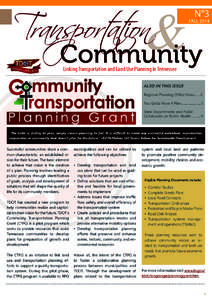 N°3  FALL 2014 Linking Transportation and Land Use Planning in Tennessee ALSO IN THIS ISSUE