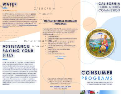 WATER  CALIFORNIA PUBLIC UTILITIES COMMISSION