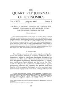 THE  QUARTERLY JOURNAL OF ECONOMICS Vol. CXXII