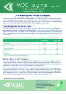 WDC Insights  April 2016 providing insights on key issues for the Western Region of Ireland