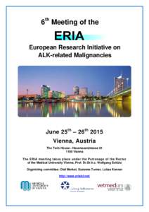 th  6 Meeting of the European Research Initiative on ALK-related Malignancies
