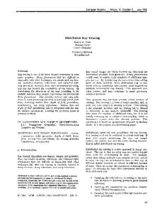 Computer Graphics  Volume18, Number 3 July 1984