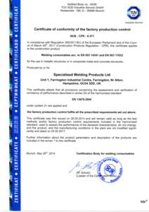 Cryptography / Product certification / Regulation (EU) No. 305/2011 / Certificate of Conformity / Type approval / Public key certificate