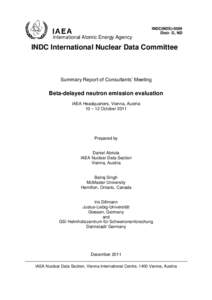 International Atomic Energy Agency  INDC(NDSDistr. G, ND  INDC International Nuclear Data Committee