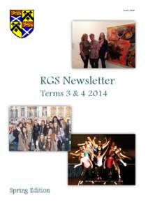 Issue[removed]RGS Newsletter Terms 3 &[removed]Spring Edition
