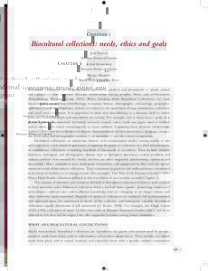 Chapter 1  Biocultural collections: needs, ethics and goals JAN SALICK Missouri Botanical Garden