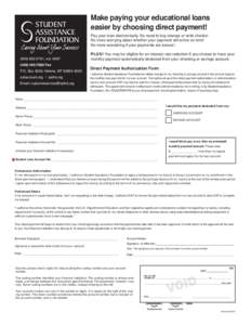 Direct Payment Brochures Form July 2011.indd