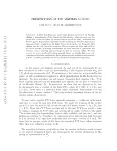 PRESENTATION OF THE MOTZKIN MONOID  arXiv:1301.4518v1 [math.RT] 18 Jan 2013 KRIS HATCH, MEGAN LY, ELIEZER POSNER