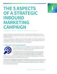 THE 5 ASPECTS OF A STRATEGIC INBOUND MARKETING CAMPAIGN